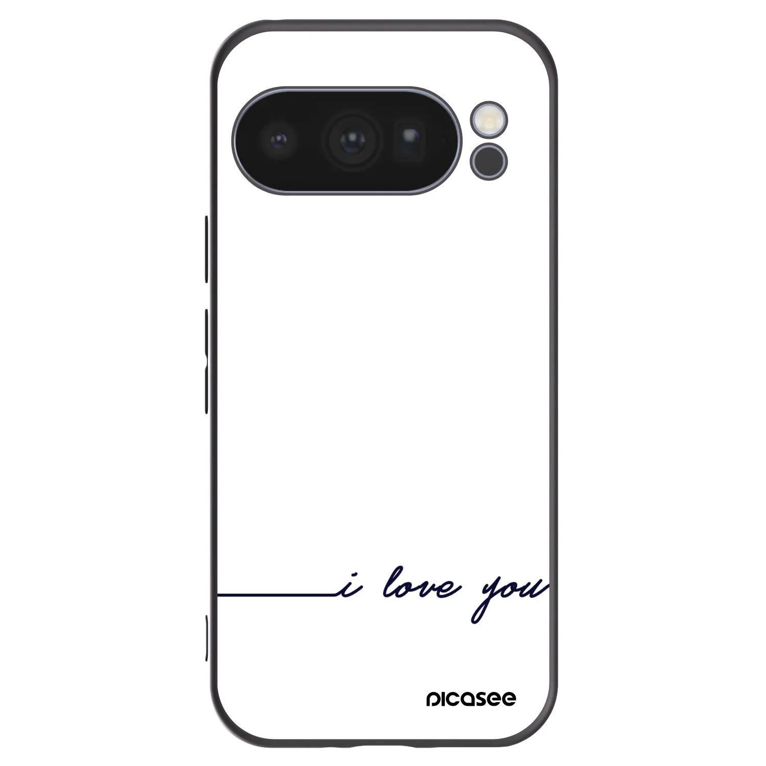 Picasee Μαύρη θήκη σιλικόνης για Google Pixel 10 Pro - I love you