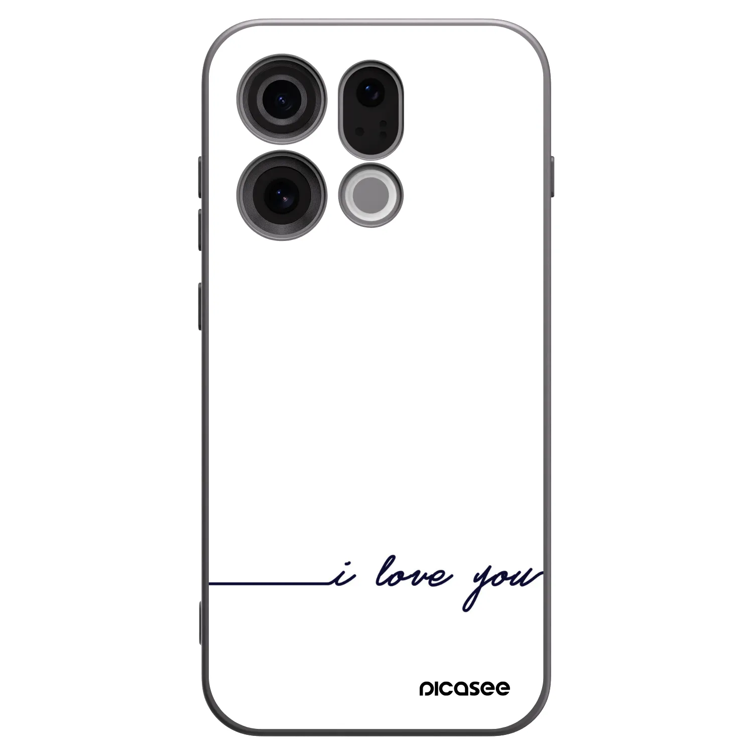 Picasee Μαύρη θήκη σιλικόνης για OPPO Find X9 - I love you