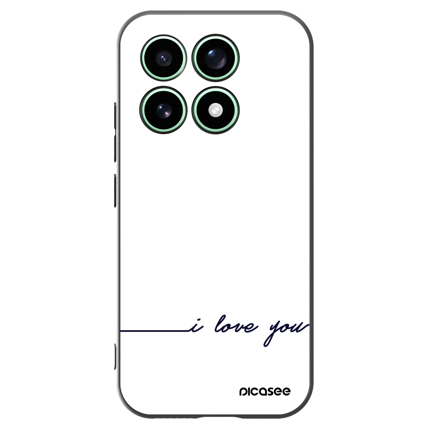 Picasee Μαύρη θήκη σιλικόνης για Xiaomi 17 - I love you
