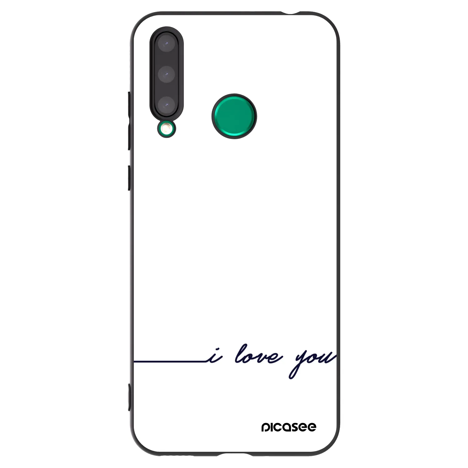 Picasee Μαύρη θήκη σιλικόνης για Honor 20 Lite - I love you
