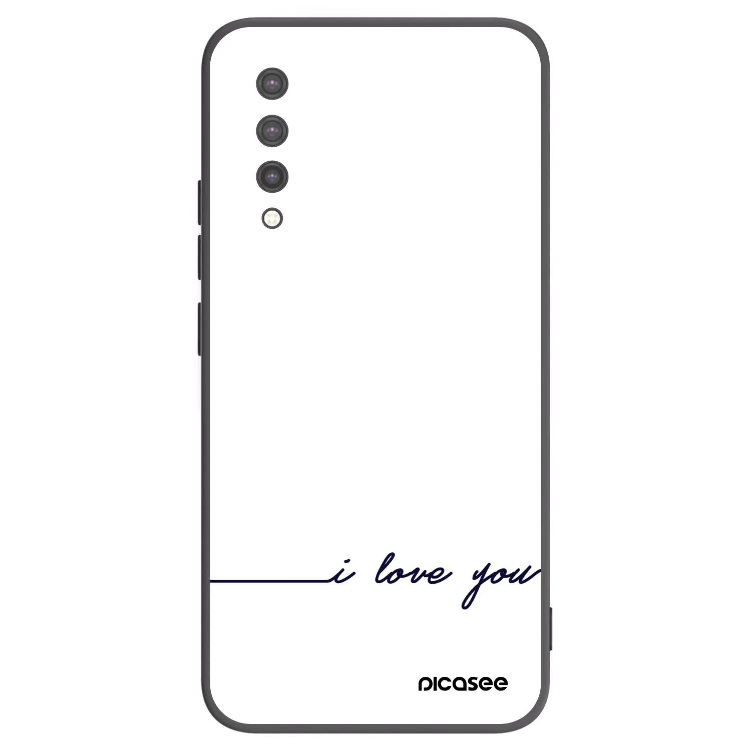 Picasee Μαύρη θήκη σιλικόνης για Xiaomi Mi 9 Lite - I love you