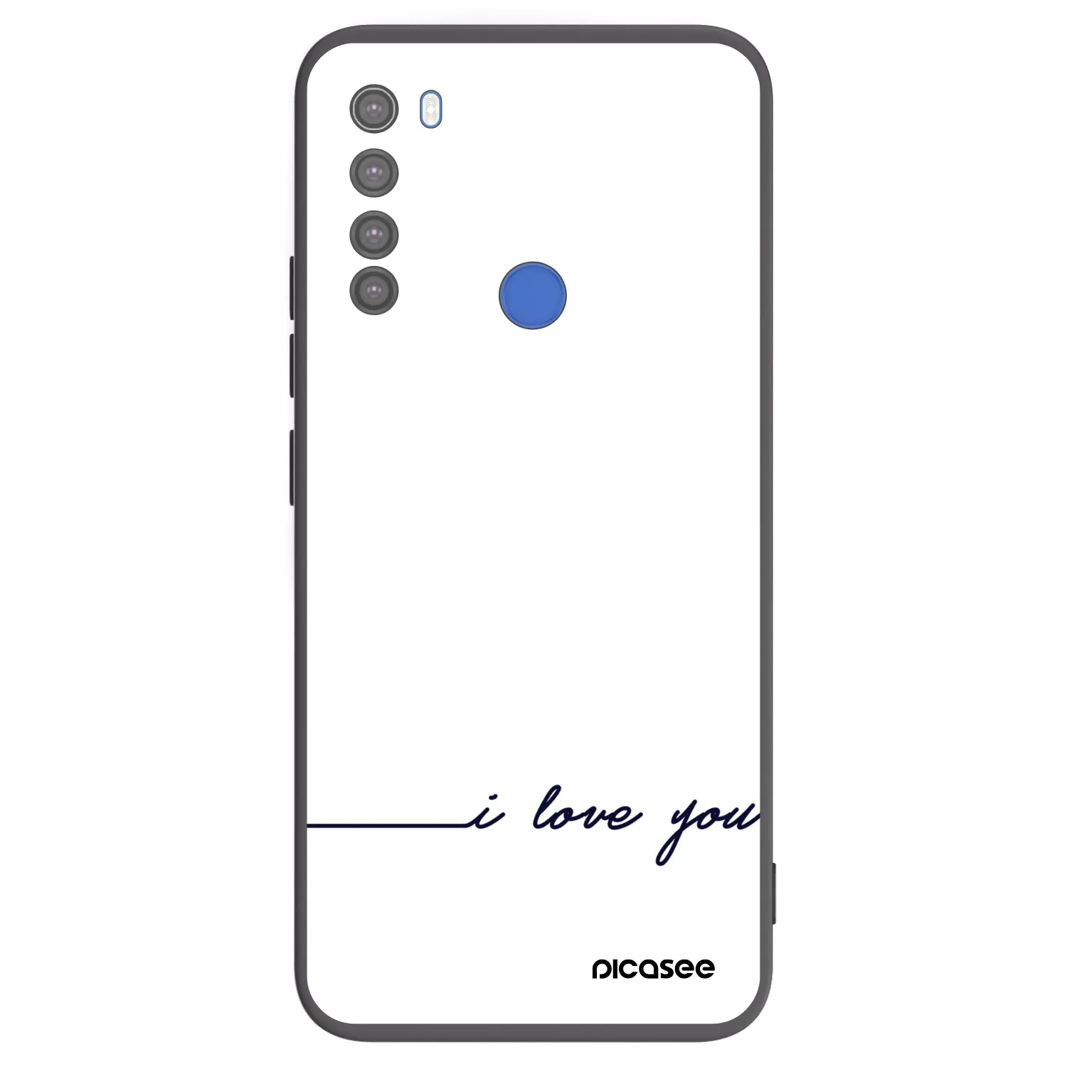 Picasee Μαύρη θήκη σιλικόνης για Xiaomi Redmi Note 8T - I love you