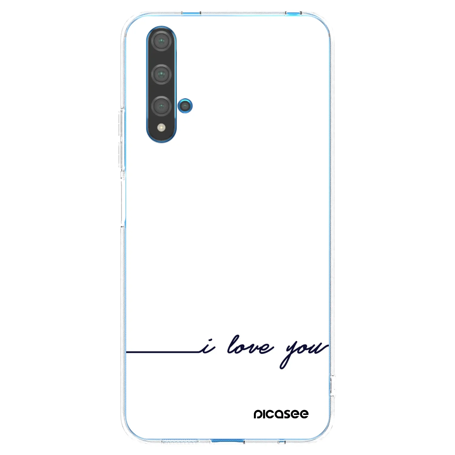 Picasee διαφανής θήκη σιλικόνης Huawei Nova 5T - I love you