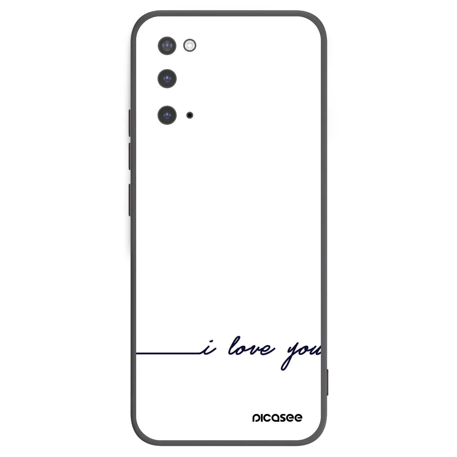 Picasee Μαύρη θήκη σιλικόνης για Samsung Galaxy S20 G980F - I love you