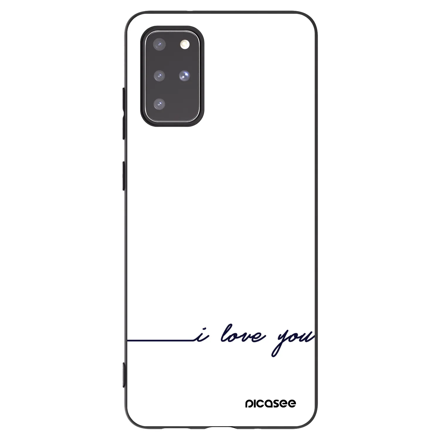 Picasee Μαύρη θήκη σιλικόνης για Samsung Galaxy S20+ G985F - I love you
