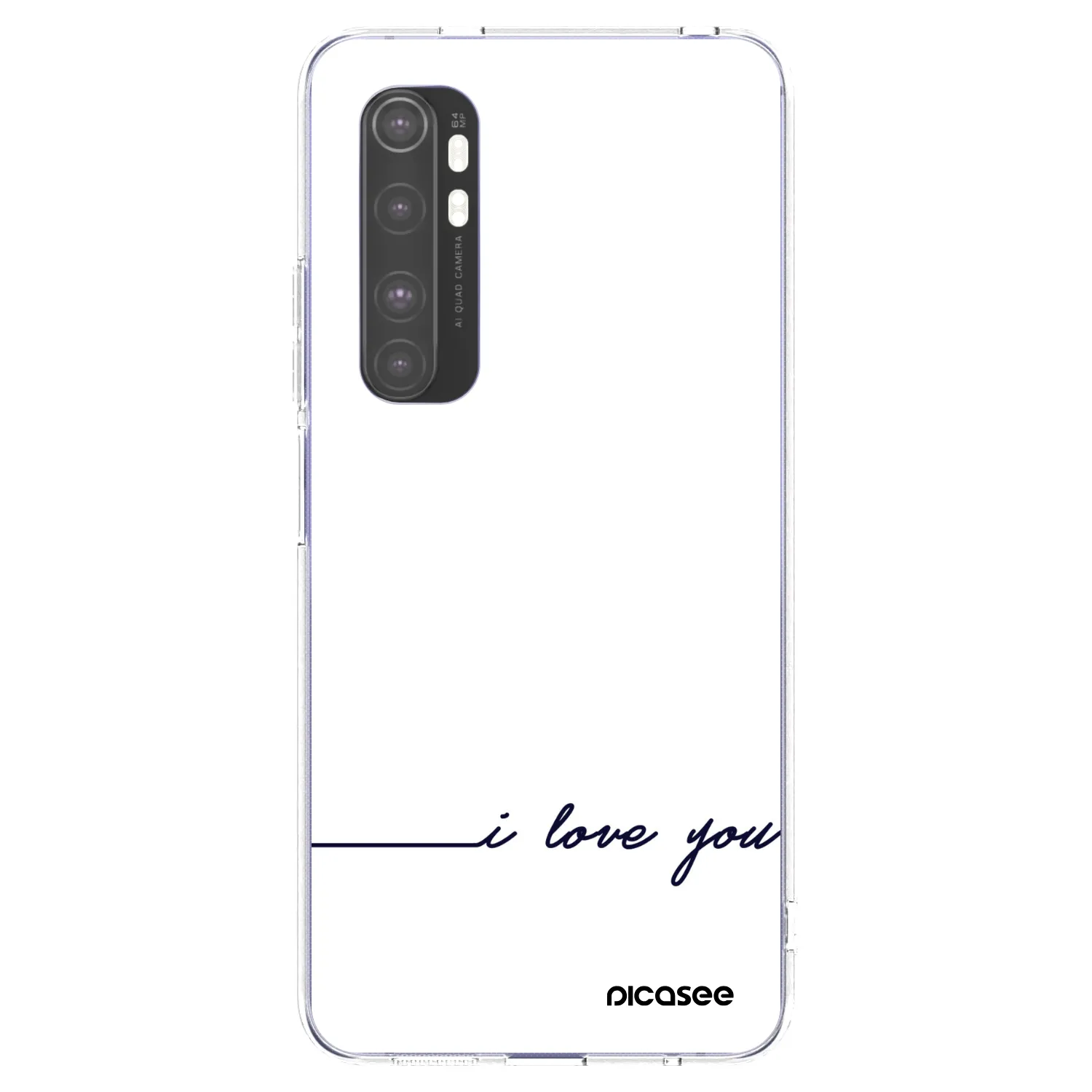 Picasee διαφανής θήκη σιλικόνης Xiaomi Mi Note 10 Lite - I love you