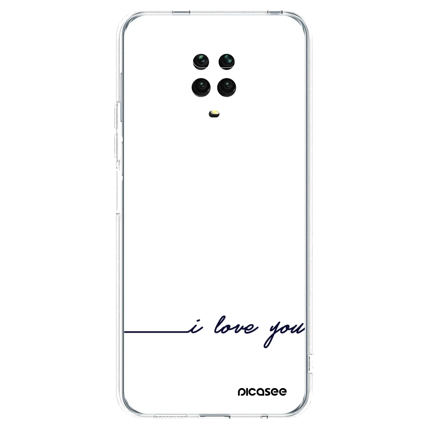 Picasee διαφανής θήκη σιλικόνης Xiaomi Redmi Note 9S - I love you