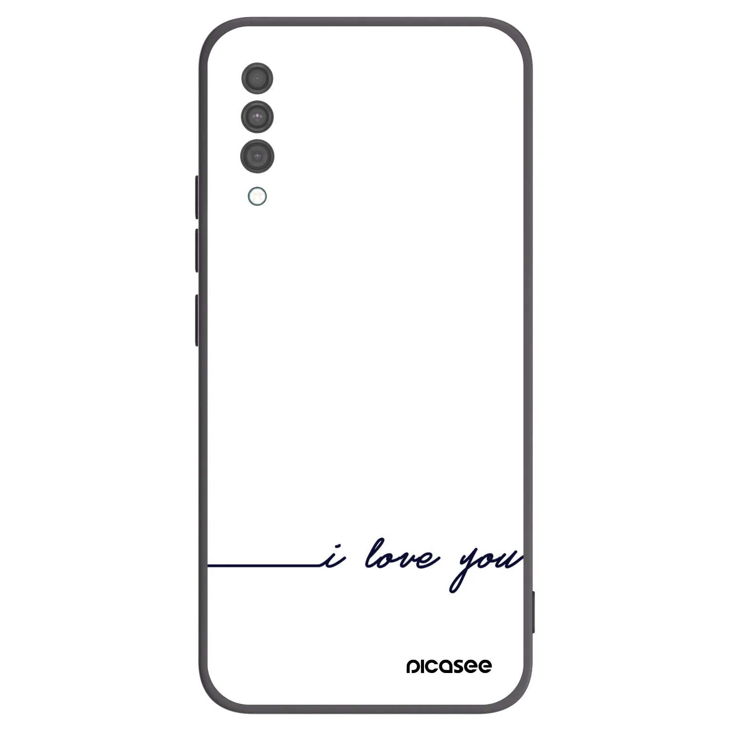 Picasee Μαύρη θήκη σιλικόνης για Samsung Galaxy A30s A307F - I love you