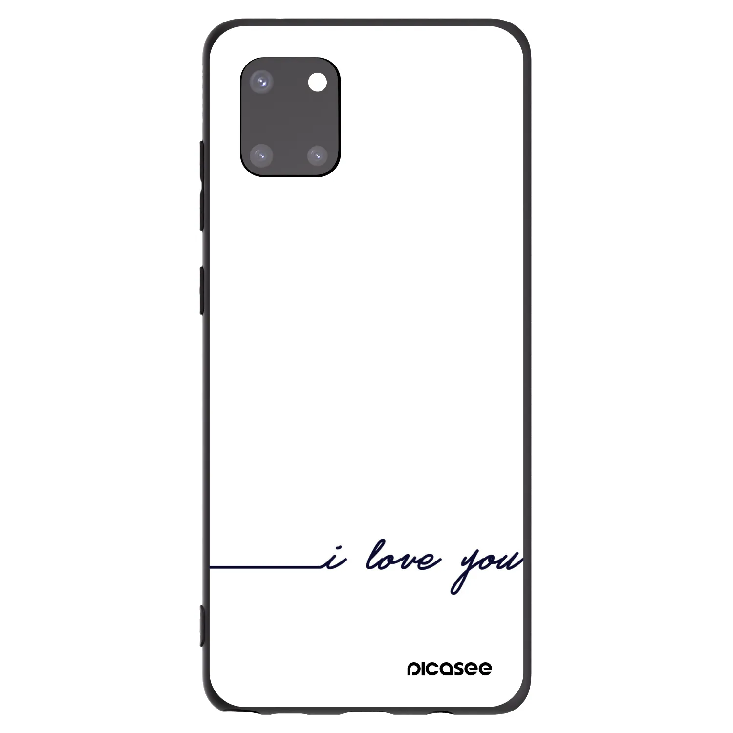Picasee Μαύρη θήκη σιλικόνης για Samsung Galaxy Note 10 Lite N770F - I love you