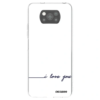 Picasee Μαύρη θήκη σιλικόνης για Xiaomi Poco X3 - I love you
