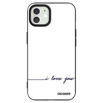 Picasee Μαύρη θήκη σιλικόνης για Apple iPhone 12 - I love you