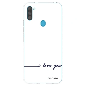Picasee διαφανής θήκη σιλικόνης Samsung Galaxy M11 - I love you