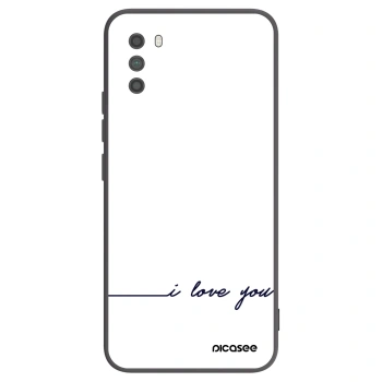 Picasee Μαύρη θήκη σιλικόνης για Xiaomi Poco M3 - I love you