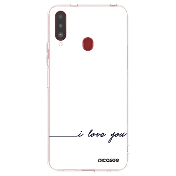 Picasee διαφανής θήκη σιλικόνης Samsung Galaxy A20s - I love you