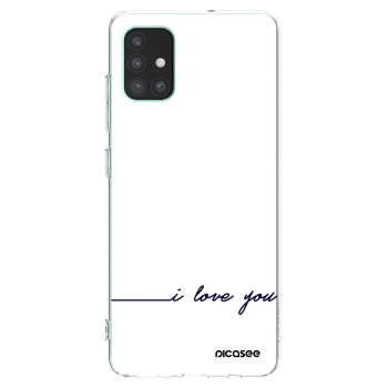 Picasee διαφανής θήκη σιλικόνης Samsung Galaxy M51 M515F - I love you