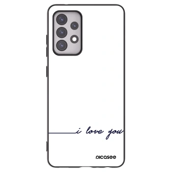 Picasee Μαύρη θήκη σιλικόνης για Samsung Galaxy A52 5G A525F - I love you