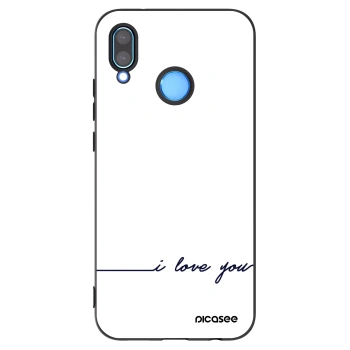 Picasee Μαύρη θήκη σιλικόνης για Huawei P20 Lite - I love you