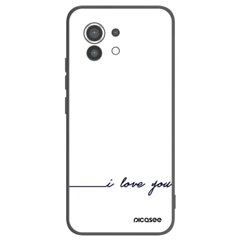 Picasee Μαύρη θήκη σιλικόνης για Xiaomi Mi 11 - I love you
