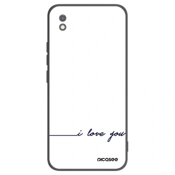Picasee Μαύρη θήκη σιλικόνης για Xiaomi Redmi 9AT - I love you