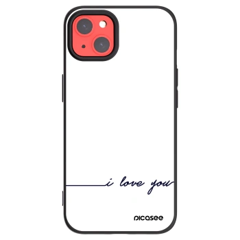 Picasee Μαύρη θήκη σιλικόνης για Apple iPhone 13 - I love you
