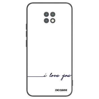 Picasee Μαύρη θήκη σιλικόνης για Xiaomi Redmi Note 9T - I love you