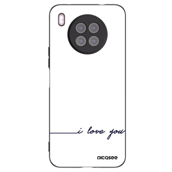 Picasee Μαύρη θήκη σιλικόνης για Huawei Nova 8i - I love you