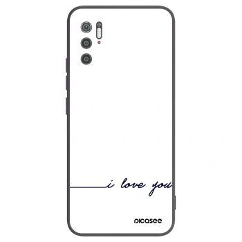 Picasee Μαύρη θήκη σιλικόνης για Xiaomi Poco M3 Pro 5G - I love you