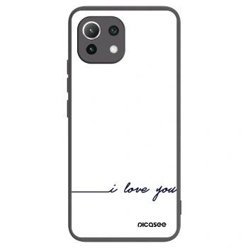 Picasee Μαύρη θήκη σιλικόνης για Xiaomi 11 Lite 5G NE - I love you