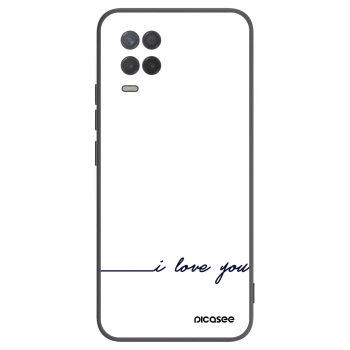 Picasee Μαύρη θήκη σιλικόνης για Realme 8 5G - I love you