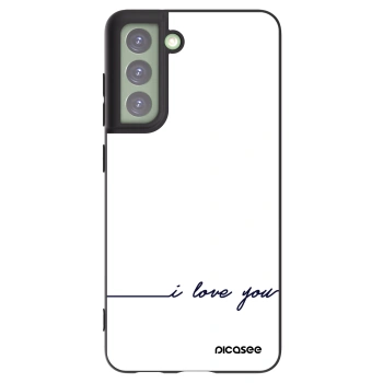 Picasee Μαύρη θήκη σιλικόνης για Samsung Galaxy S21 FE 5G - I love you