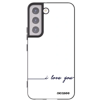 Picasee Μαύρη θήκη σιλικόνης για Samsung Galaxy S22 5G - I love you