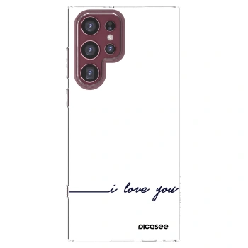Picasee διαφανής θήκη σιλικόνης Samsung Galaxy S22 Ultra 5G - I love you