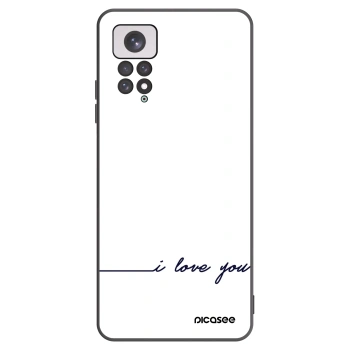 Picasee Μαύρη θήκη σιλικόνης για Xiaomi Redmi Note 11 - I love you