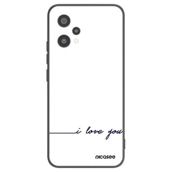 Picasee Μαύρη θήκη σιλικόνης για Realme 9 Pro 5G - I love you