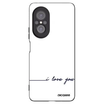Picasee Μαύρη θήκη σιλικόνης για Huawei Nova 9 SE - I love you