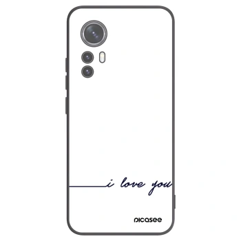 Picasee Μαύρη θήκη σιλικόνης για Xiaomi 12 - I love you
