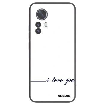 Picasee Μαύρη θήκη σιλικόνης για Xiaomi 12 Pro - I love you