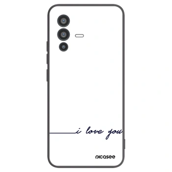 Picasee Μαύρη θήκη σιλικόνης για Vivo V23 5G - I love you
