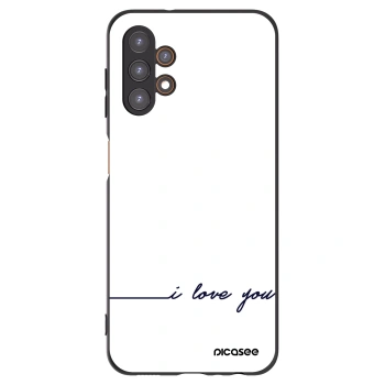 Picasee Μαύρη θήκη σιλικόνης για Samsung Galaxy A13 4G A135 - I love you