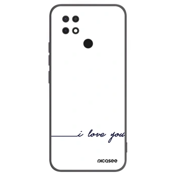 Picasee Μαύρη θήκη σιλικόνης για Xiaomi Redmi 10C - I love you