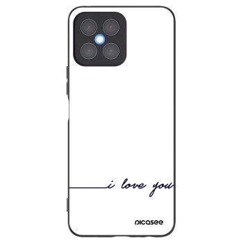 Picasee Μαύρη θήκη σιλικόνης για Honor X8 4G - I love you