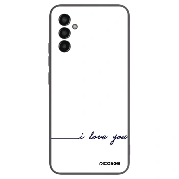 Picasee Μαύρη θήκη σιλικόνης για Samsung Galaxy M13 M135F - I love you