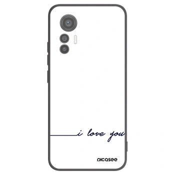 Picasee Μαύρη θήκη σιλικόνης για Xiaomi 12 Lite - I love you