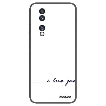 Picasee Μαύρη θήκη σιλικόνης για Honor 70 - I love you