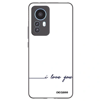 Picasee Μαύρη θήκη σιλικόνης για Xiaomi 12T - I love you