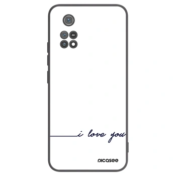 Picasee Μαύρη θήκη σιλικόνης για Xiaomi Poco M4 Pro - I love you