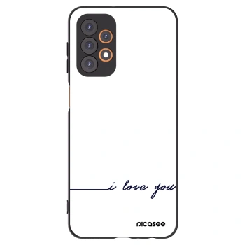 Picasee Μαύρη θήκη σιλικόνης για Samsung Galaxy A23 A235F 4G - I love you