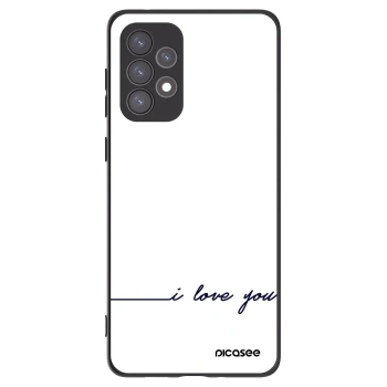 Picasee Μαύρη θήκη σιλικόνης για Samsung Galaxy A73 5G - I love you