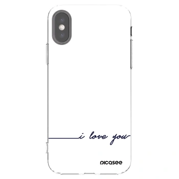 Picasee διαφανής θήκη σιλικόνης Apple iPhone X/XS - I love you