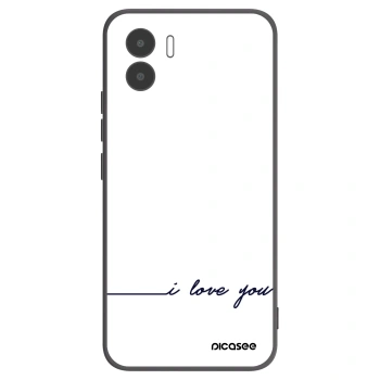 Picasee Μαύρη θήκη σιλικόνης για Xiaomi Redmi A1 - I love you